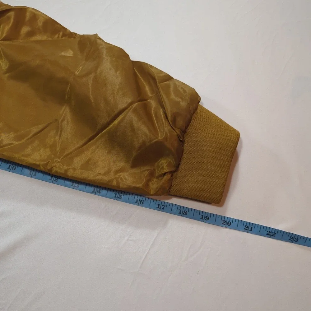 Brooklyn Cloth MFG Co Men's Gold Bronze Bomber Jacket‎ Size Large